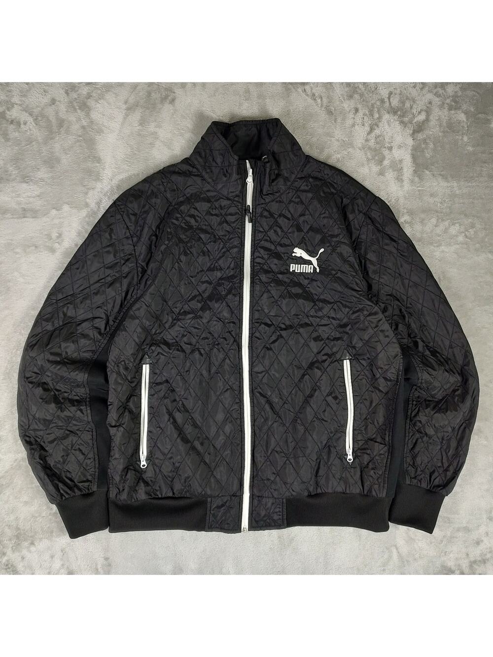 Puma MLS FM black quilted hybrid lightweight sportswear jacket mens XL